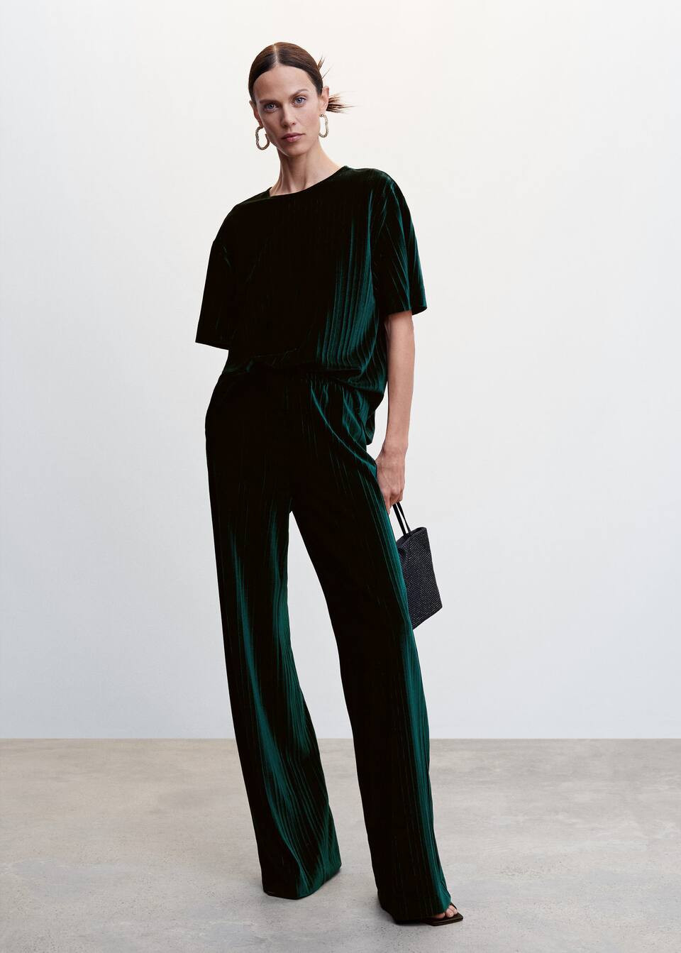 Straight velvet pants | MANGO (US)