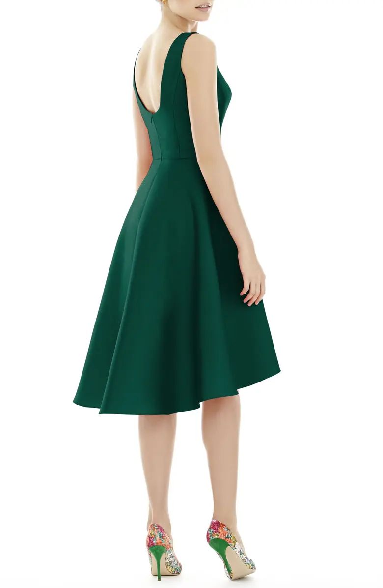 High/Low Satin Twill Cocktail Dress | Nordstrom