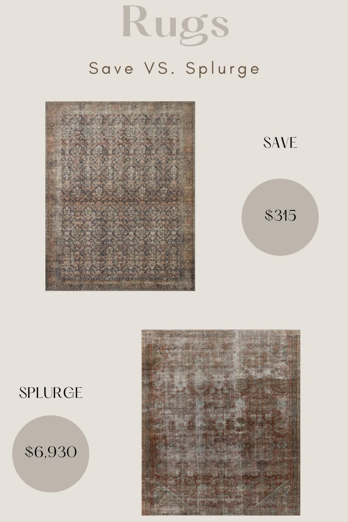 Save / Splurge! Rugs we love! 

#LTKfamily #LTKhome