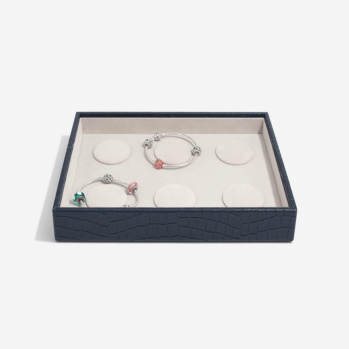 Stackers Vegan Crocodile Classic Jewelry Box Collection | The Container Store