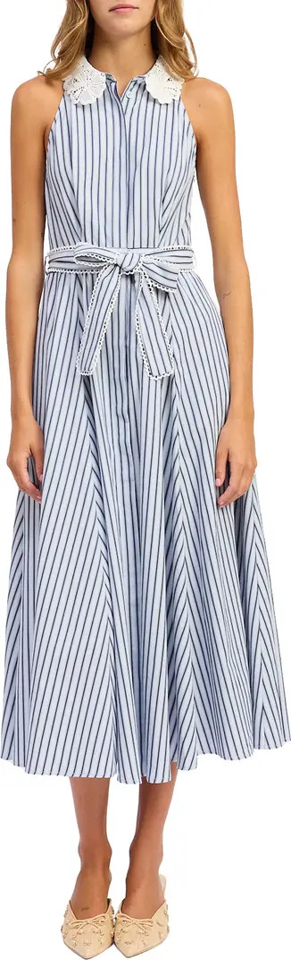 Clara Stripe Sleeveless Midi Shirtdress | Nordstrom