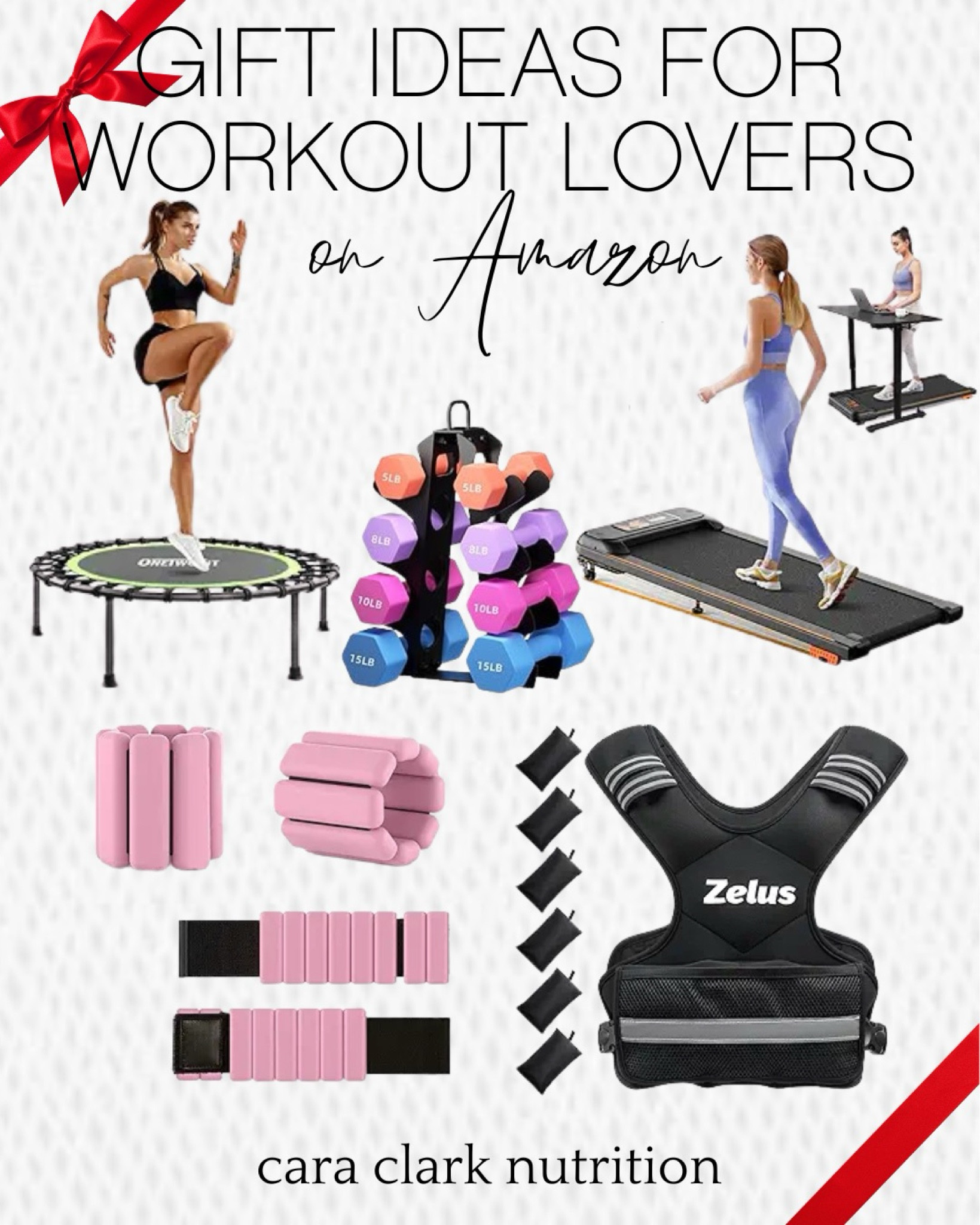 Gift Ideas for workout lovers! Mini trampoline for rebounding, a pretty set of dumbbells, ankle weights, walking pad and more  

#LTKFitness #LTKGiftGuide #LTKActive