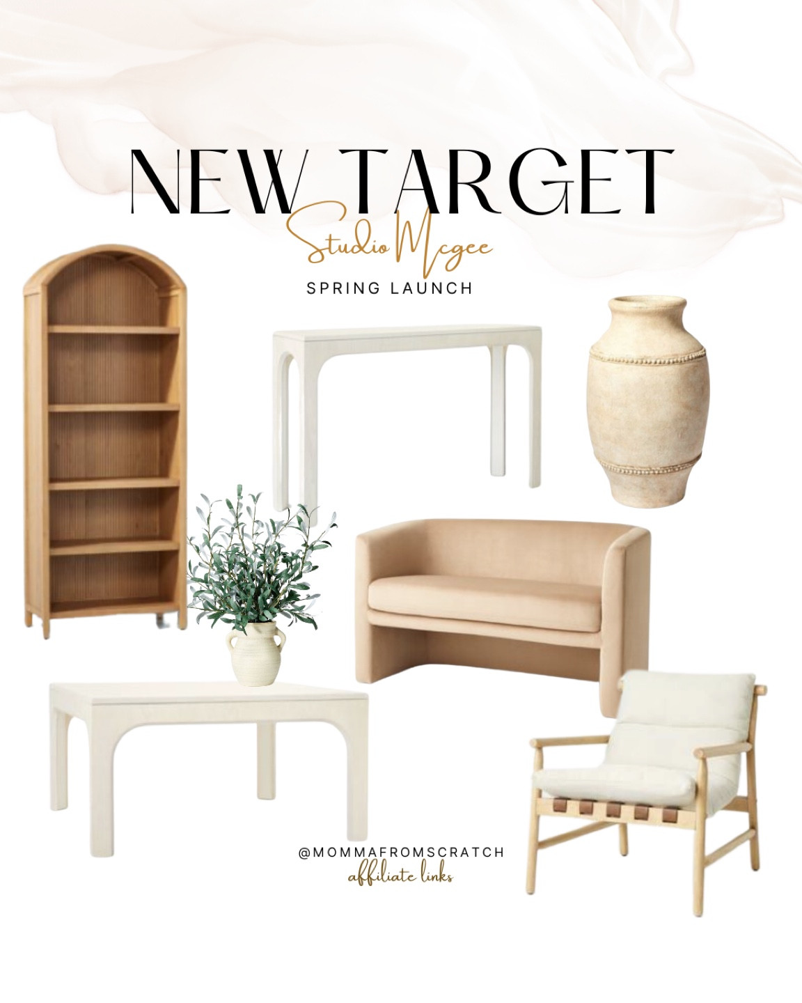 Target studio McGee threshold spring decor, accent chair, bookshelf, whitewashed table, vase, coffee table, console, spring decor, home accent, sofa , new target, studio McGee 

#LTKstyletip #LTKhome #LTKfamily
