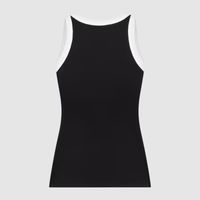RIBBED TWO WAY VEST - BLACK | WAT The Brand