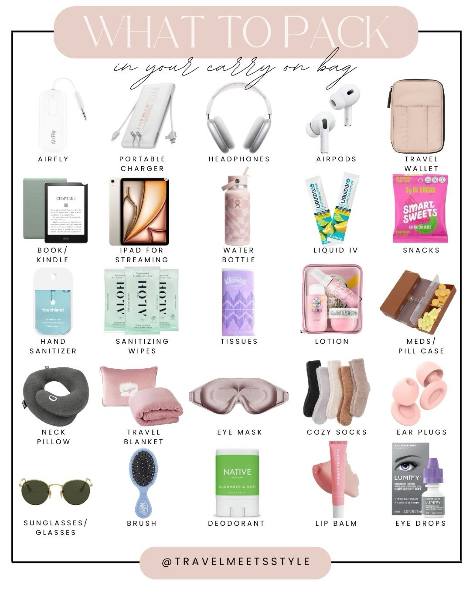 Sharing all my favorite airplane carry on essentials, from must-have gadgets to keep you entertained to comfort items to make your journey more enjoyable. 