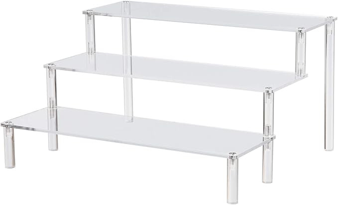 BYCY Clear Acrylic Display Stand Perfume Display Stand, 3 Tier Desserts Holder,3 Tier Cupcake Dis... | Amazon (US)