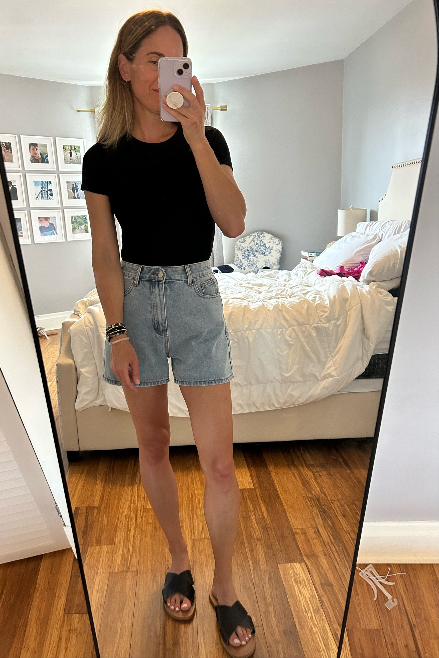 Casual summer outfit. I like the longer length of these shorts. Wearing an xs

#LTKunder50 #LTKSeasonal #LTKFind