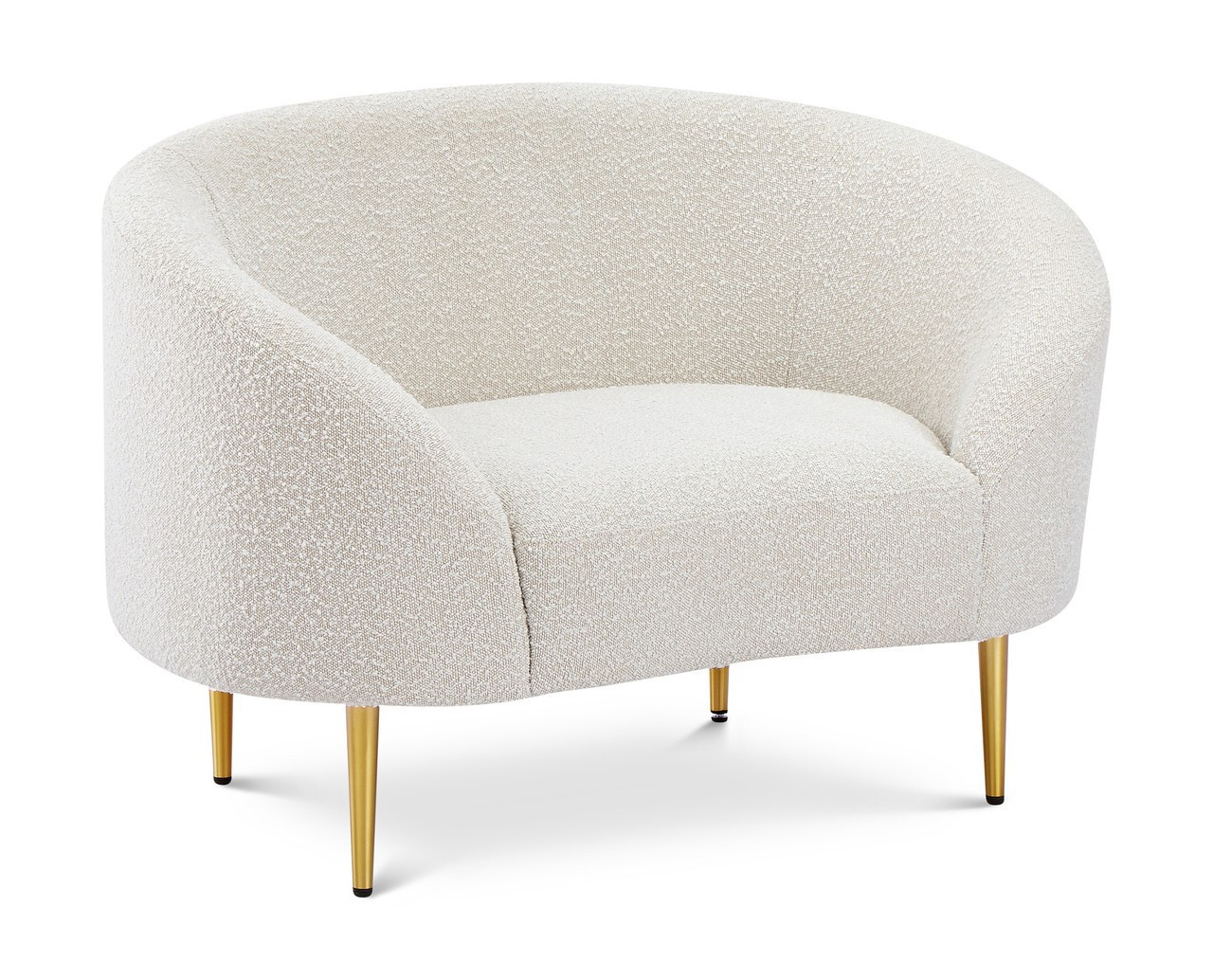 Ritz Boucle Fabric Chair In Cream | 1stopbedrooms