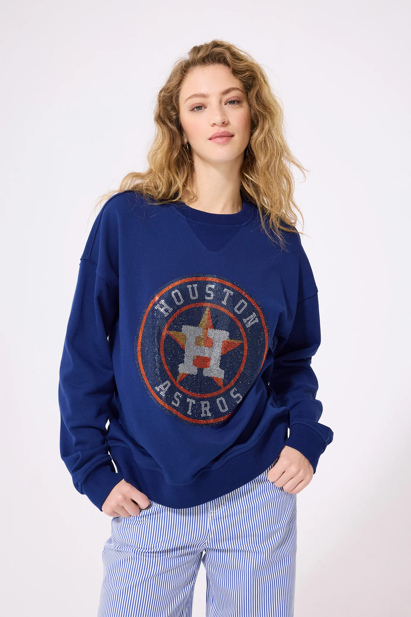Astros Gems Crew in Navy | Terez