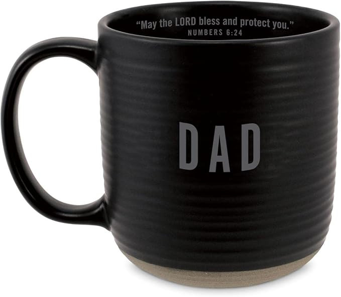 Lighthouse Christian Products Dad Rib Texture Black 20 Ounces Ceramic Coffee Cup Mug | Amazon (US)