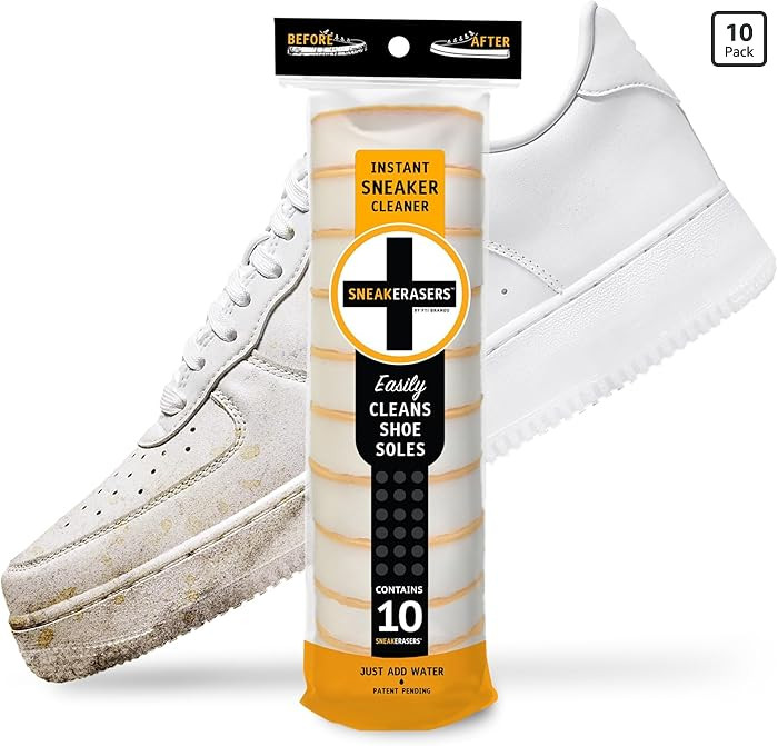 SneakERASERS Instant Sneaker Cleaner, Premium Shoe Cleaning Kit for Sneakers, Dual-Sided Sponges,... | Amazon (US)