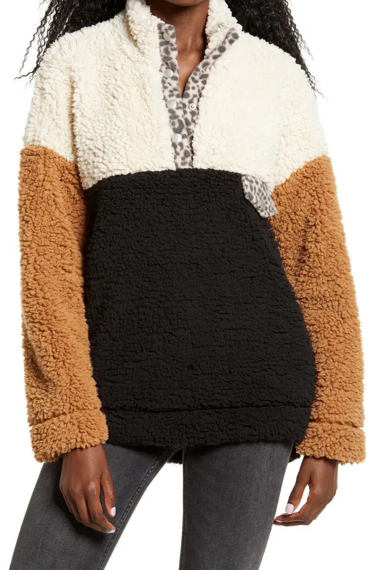 Wubby Colorblock Fleece Pullover | Nordstrom