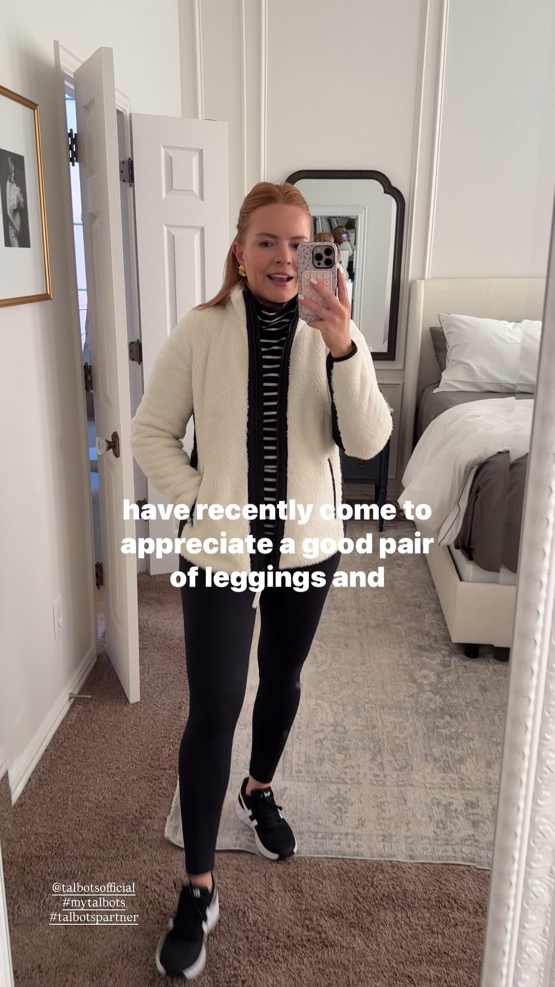 Talbots sale is happening now! Only a few more hours till the sale ends! This casual winter look that’s great for running errands is all on sale!

Sizing:
Sherpa jacket - small
Striped top - small
Leggings - smalll

#LTKmomlife #LTKWorkwear #LTKSaleAlert