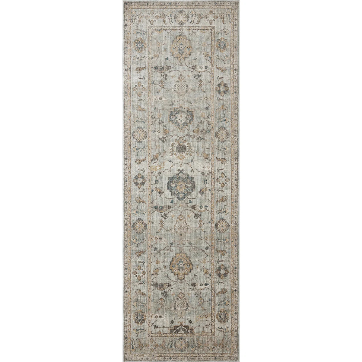 Magnolia Home By Joanna Gaines X Loloi Millie Sky / Gold Area Rug | Wayfair North America
