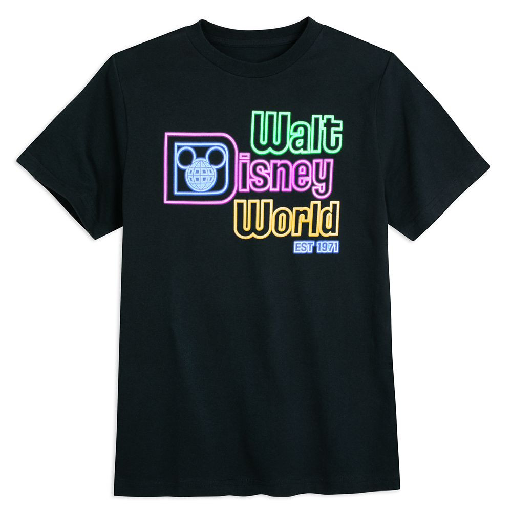 Walt Disney World Glow-in-the-Dark Neon Logo T-Shirt for Adults | Disney Store