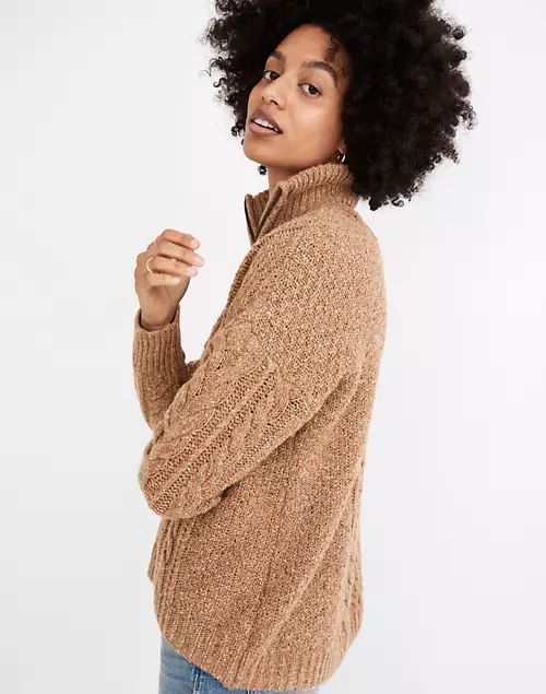 Rosebriar Cableknit Half-Zip Sweater | Madewell