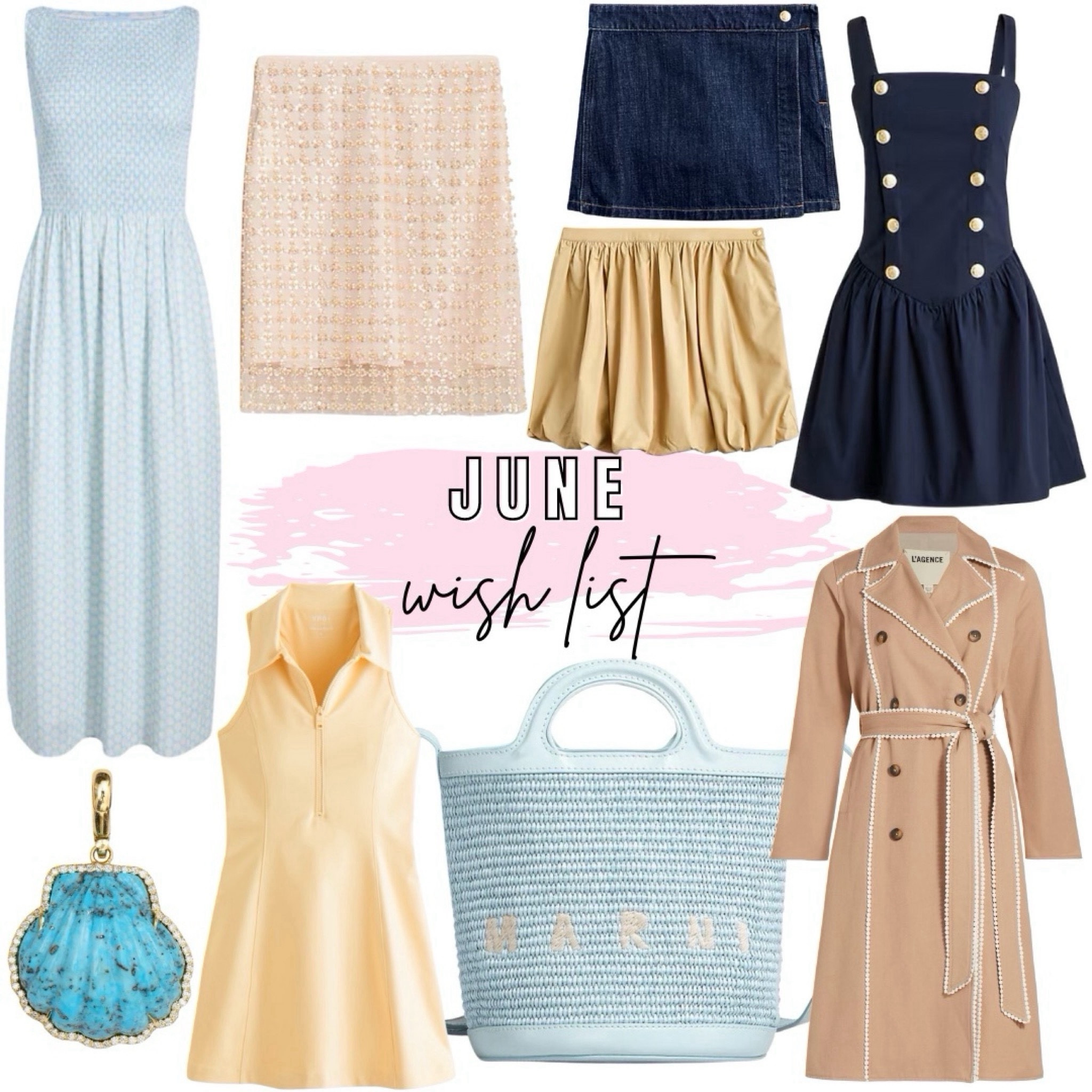 June wish list - j crew bubble skirt, denim skort, sequin skirt, athletic dress, nap dress, Marni tropicalla bucket bag  



#LTKStyleTip #LTKSeasonal #LTKFindsUnder100