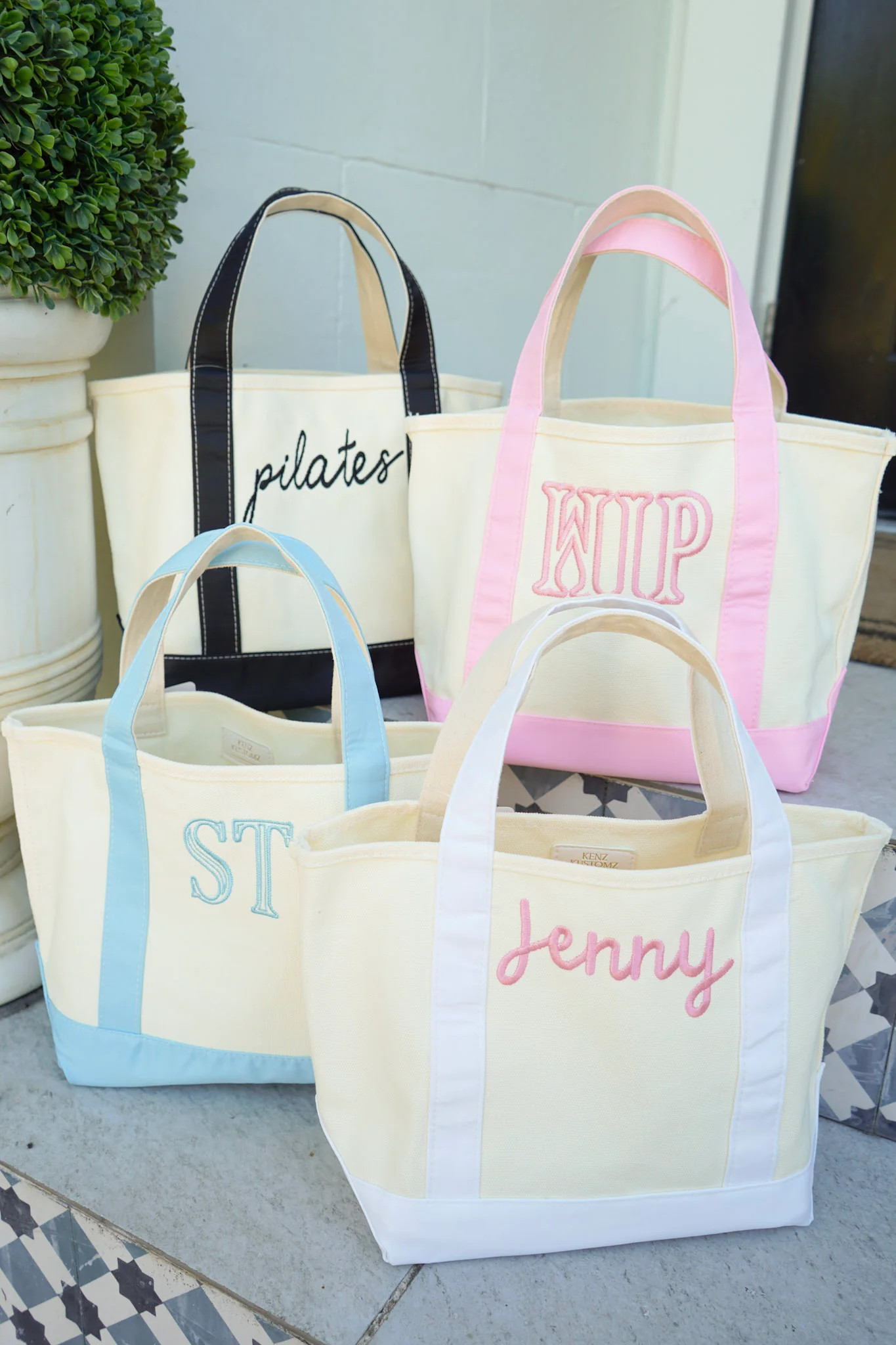 Mini Canvas Tote - Embroidered | KenzKustomz