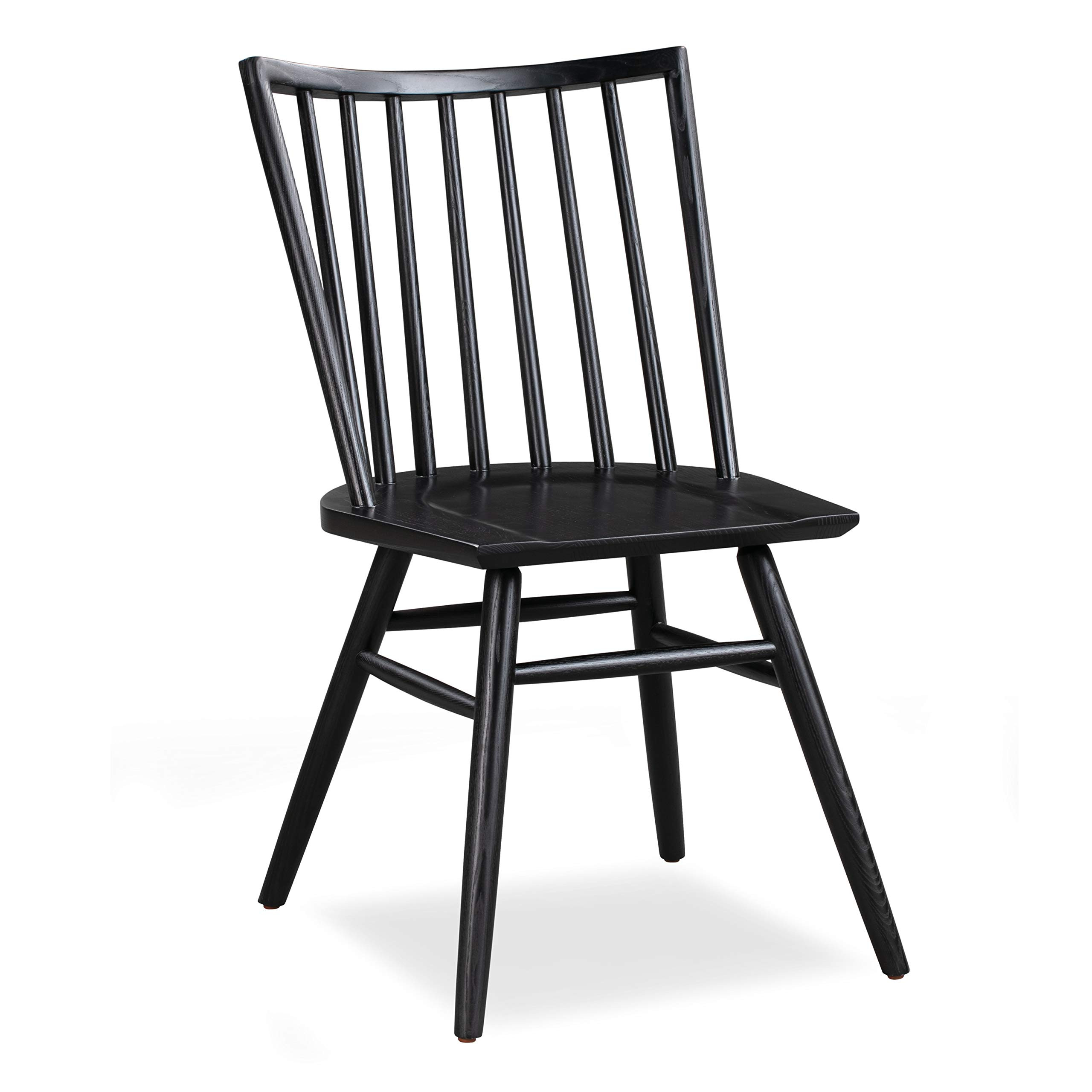 POLY & BARK Talia Windsor Dining Chair, 35” High, Solid Ash Wood, Black Finish, Modern Farmhous... | Amazon (US)