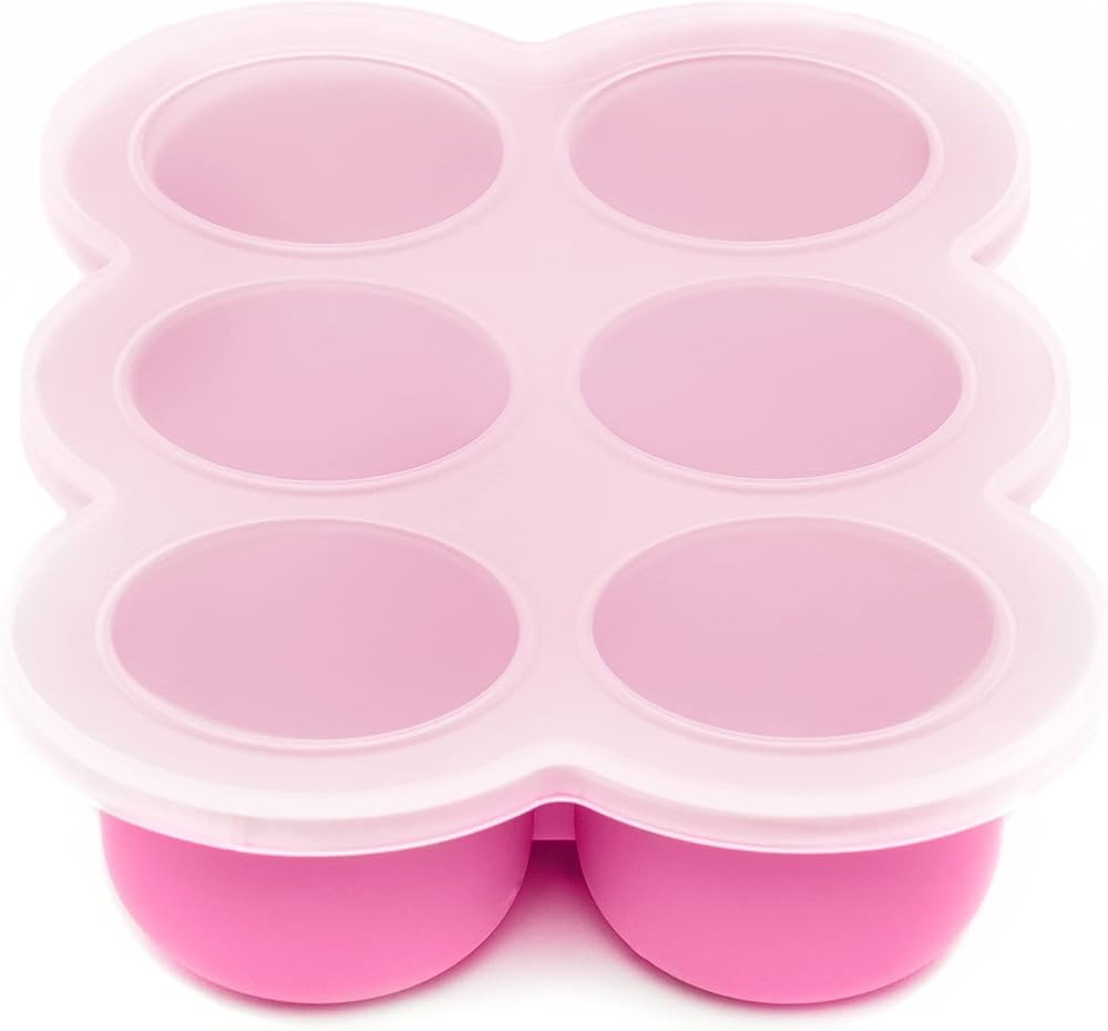 WeeSprout Silicone Freezer Tray with Clip on Lid Perfect Food Storage Container for Homemade Baby... | Amazon (US)