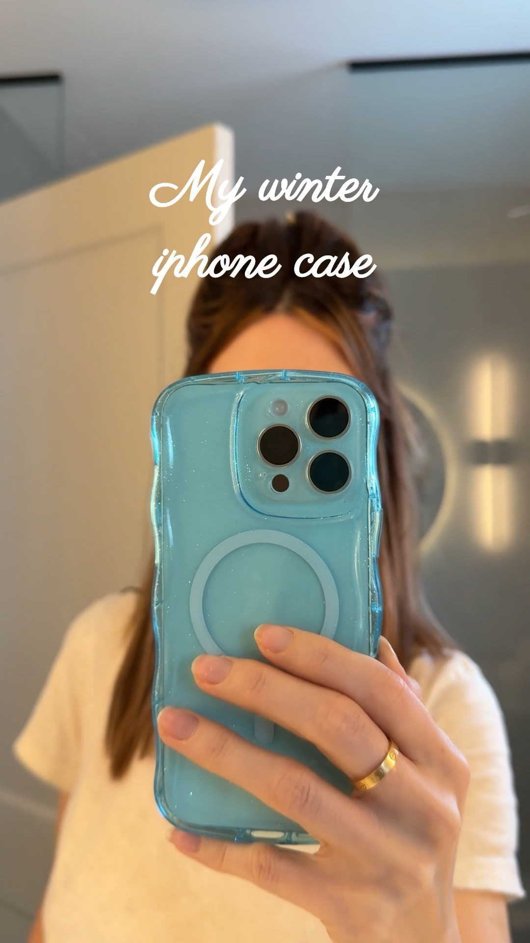 My Winter iPhone 16 Pro Max Case. Hello winter vibes! This phone case has a subtle sparkle to it making it look snowy and wintery. It has a trendy curly wavy frame. The case has magnet on the back so it’s compatible with MagSafe. A great quality phone case!  
#winter #winteraesthetic #iphonecase #iphone16promaxcase

#LTKcanada #LTKholiday #LTKwinter