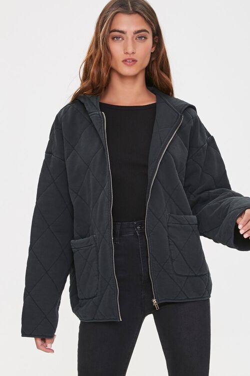 Quilted Zip-Up Hoodie | Forever 21 (US)