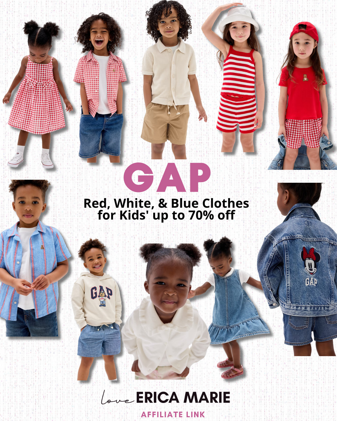 Shop kids' red, white, and blue clothing on sale for up to 70% off. These patriotic outfits are perfect for Fourth of July celebrations, family gatherings, summer events, and everyday wear. Save on stylish kids' clothing while these limited-time Gap deals last. 

 #LTKSaleAlert #LTKBaby #LTKKids