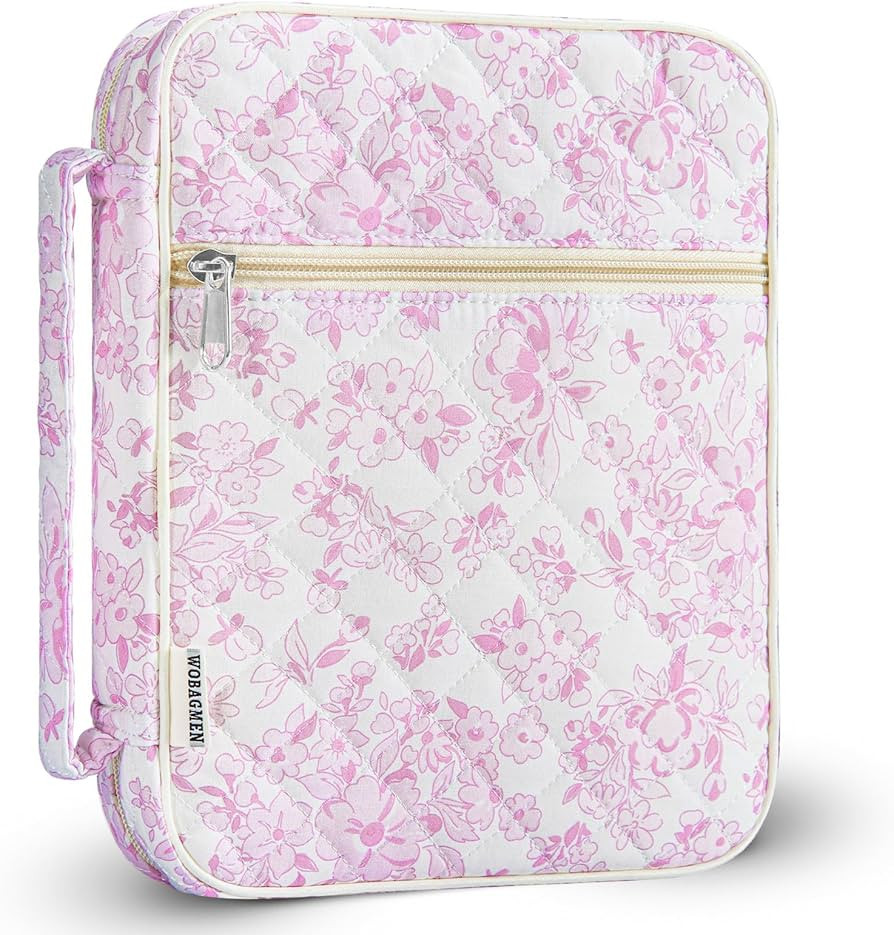 Bible Cover Case for Women,Large Bible Tote Bags Organizer Quilted Carrying Case for Girls,Bible ... | Amazon (US)