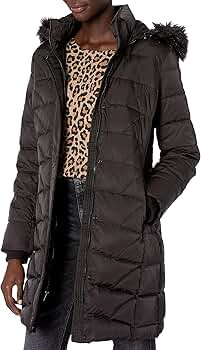 Marc New York by Andrew Marc womens Medina Down Jacket With Faux Fur Removable Hood | Amazon (US)