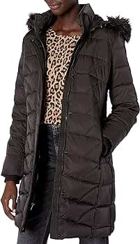 Marc New York by Andrew Marc womens Medina Down Jacket With Faux Fur Removable Hood | Amazon (US)
