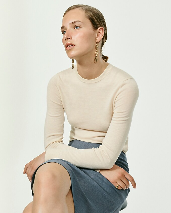 Carolyn fitted crewneck sweater in merino wool | J. Crew US