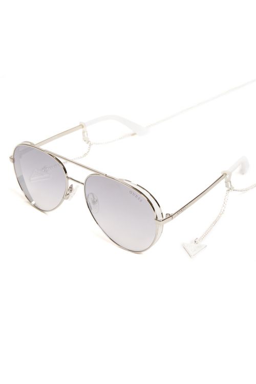 Aviator Sunglasses with Chain | Guess (US)