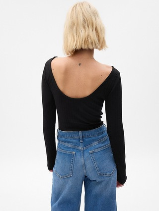 Modern Boatneck Rib Bodysuit | Gap (US)