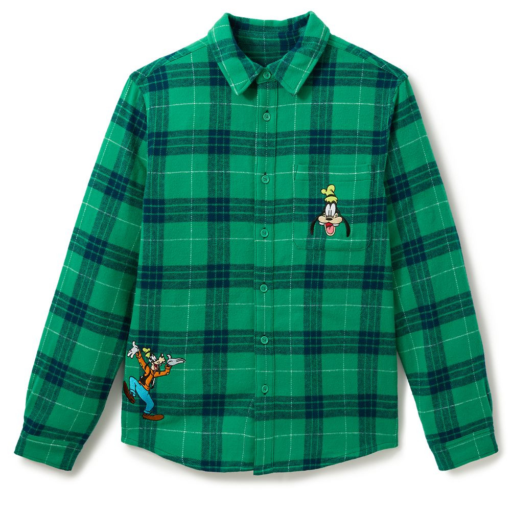 Goofy Plaid Flannel Shirt for Men | Disney Store