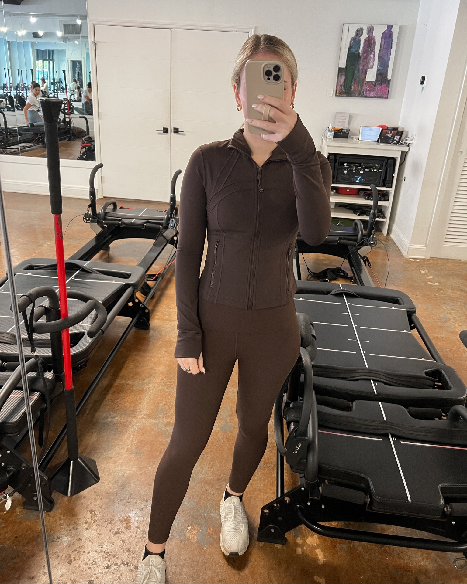 Lululemon Define Jacket, Align Leggings, and Align Tank. Color: Espresso🤎☕️ 

#LTKfitness #LTKover40 #LTKfindsunder100