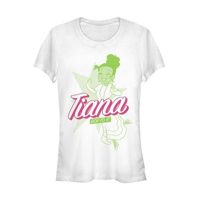 Juniors Womens The Princess and the Frog Pop Art  T-Shirt - White - Medium | Target