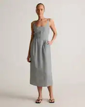 100% European Linen Scoop Neck Midi Dress | Quince