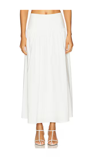 Wren Poplin Skirt in White | Revolve Clothing (Global)