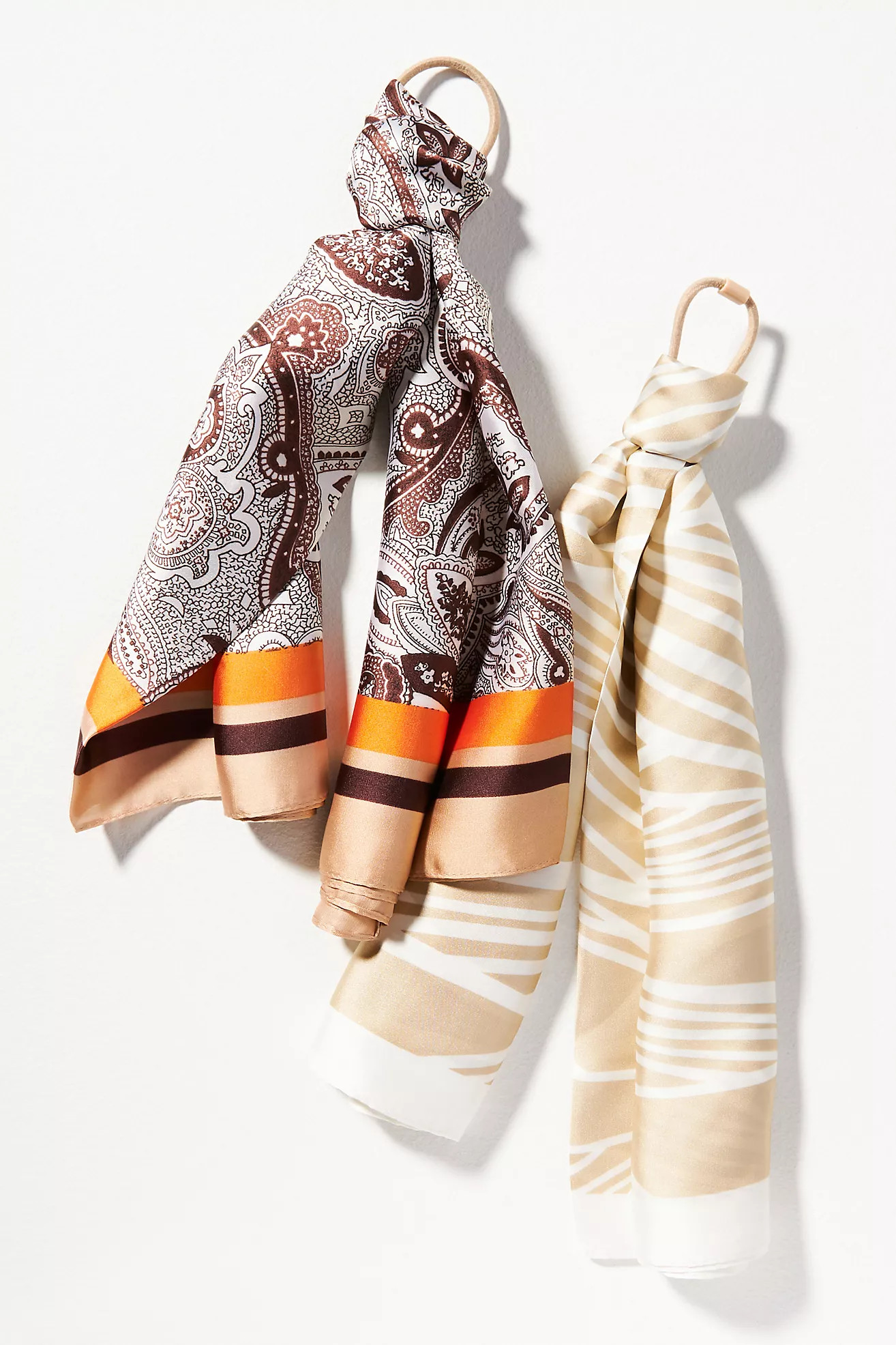 Silky Scarf Hair Ties, Set of 2 | Anthropologie (US)