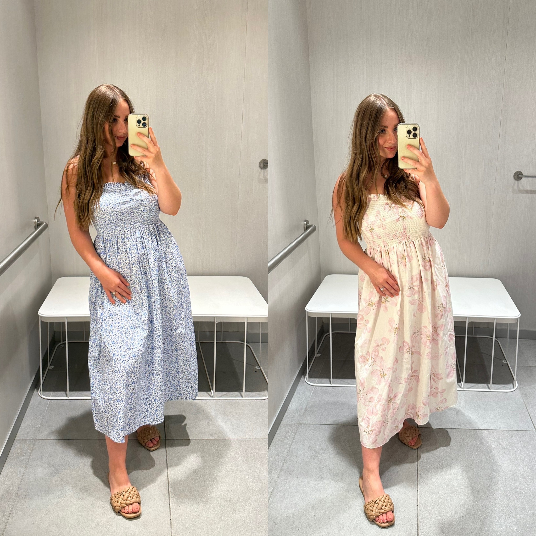 Nursing friendly convertible sundress for $24.99! Comes in so many different patterns & colors! I’m wearing the small — size down if you’re in between sizes. The smocking is so stretchy but tight enough to hold it up without the removable straps.

#LTKbaby #LTKstyletip #LTKunder50