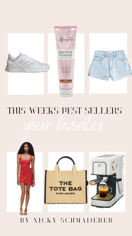 This weeks best sellers! 
Adidas training shoes on sale with code SUMMER
Loving tan shimmer lotion
Mom shorts 
Aritzia wrap dress
Tote bag
Espresso machine 



#LTKActive #LTKStyleTip #LTKSeasonal