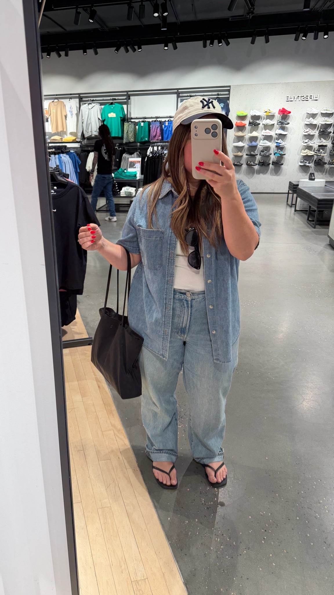 Easy summer outfit on repeat ☀️

You really can’t go wrong with double denim.

A denim shirt, denim shorts, a ball cap, and my Havaianas square-toe flip flops = effortless, comfortable, and pulled together without trying too hard.

Everything is @Aritzia and it’s one of those outfits I know I’ll be reaching for all summer long.

size s in denim shirt
size m in homestretch tank
size 31 in jeans

#LTKStyleTip #AritziaStyle #AritziaOOTD #PetiteStyle #MidsizeStyle #SummerOutfitIdeas #CanadianStyle #MomStyle #EverydayOutfit #DoubleDenim
