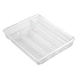 iDesign Linus Expandable Kitchen Drawer Organizer for Silverware, Spatulas, Gadgets - Clear | Amazon (US)