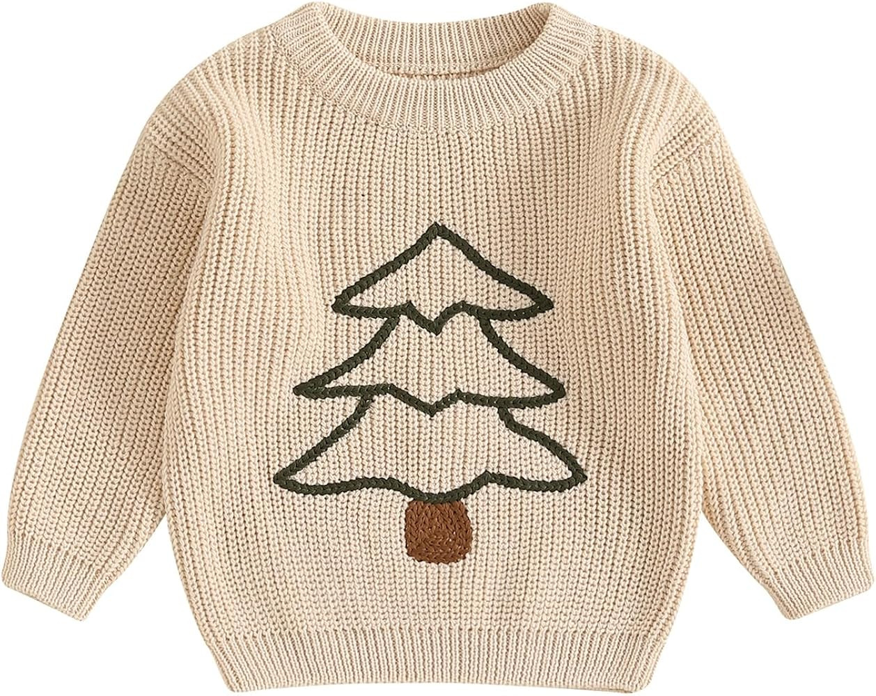 Infant Newborn Baby Christmas Sweater Cute Candy Cane Warm Knitted Sweater Top Toddler Fall Winte... | Amazon (US)