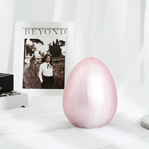 Amazon.com: Diamond Star Large Hand Blown Big Rose-Pink Glass Egg-Shape Easter Eggs Decoration Figur | Amazon (US)