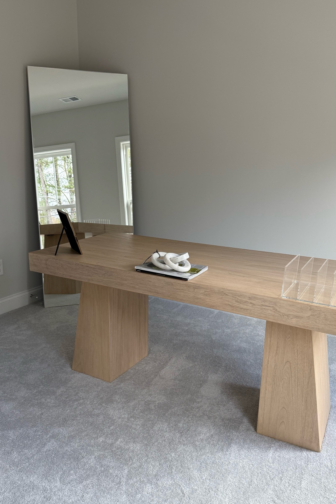 home office is slowly but surely coming together and I’m already loving it, this Crate and Barrel desk…SO IN LOVE. 

home decor, home office, office style, office makeover, office decor inspo, minimalist office ideas, minimal chic home, office, wooden desk, home desk, college desk, floor mirrors, floor mirror, neutral home, neutral home inspo, Pinterest office desk, home registry, wedding registry ideas, marble links for desk decor

#LTKWedding #LTKHome