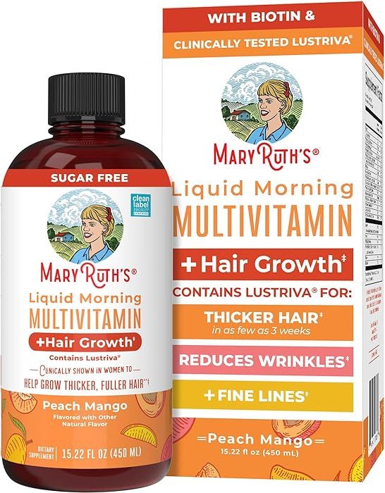 MARYRUTH'S Liquid Multivitamin+Hair Growth | Biotin 10000mcg | Lustriva Hair Growth Supplement | ... | Amazon (US)