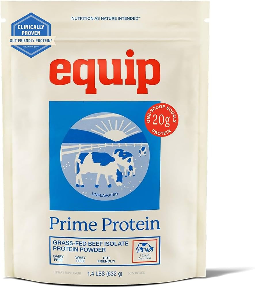 Equip Foods Prime Protein Powder | Clean, Grass Fed Beef Protein Powder | Carnivore Protein Isola... | Amazon (US)