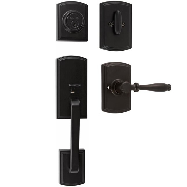 Delaney Hardware Visconti Black Single-Cylinder Deadbolt Entry Door Handleset with Classic Lever | Lowe's