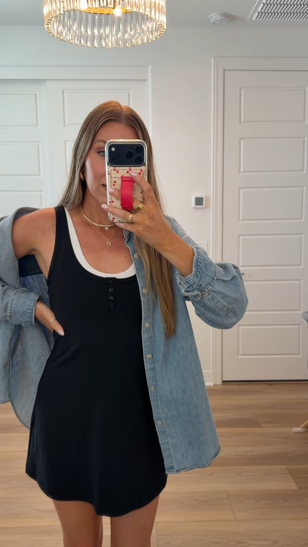 Cute & comfy outfit today! Wearing a small in the dress and denim top!

#LTKootd